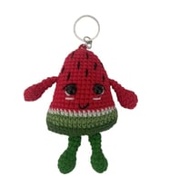 Maskot Karpuz Dilimi Amigurumi Organik Anahtarlık Oyuncak