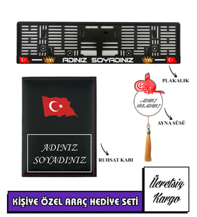 İSİMLİ PLAKALIK KİŞİYE ÖZEL ARAÇ PLAKALIK-RUHSAT KABI-AYNA SÜSÜ