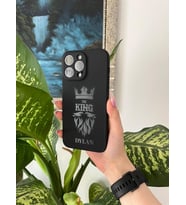 Kabartmalı Parlak The King İsimli Iphone Telefon Kılıfı