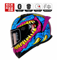 M801 Snake Gangju Motosiklet Kaskı Spoiler Mod Güneş Vizörlü Full Face Kask
