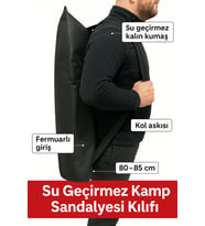 Fermuarlı Özel Kesim Kamp Sandalyesi Kılıfı Sandalye Taşıma Çantası Su Geçirmez Kılıf Kalın Kumaş