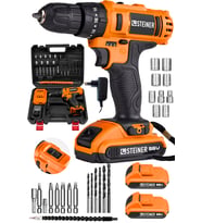 Steiner Germany Technology Darbeli 56 V 5 Ah Bakır Sargılı Çift Akülü Şarjlı Vidalama Matkap Turuncu + Set