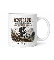 Dağ Bisikleti İle Çamura Bulananlara Toz Toprak Özgürlük Kupası Hediye Bardak