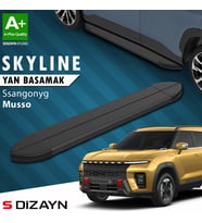 S-Dizayn Ssangyong Musso Elektrikli Skyline Siyah Yan Basamak 223 Cm 2025 Üzeri A+ Kalite