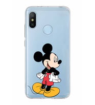Xiaomi Mi A2 Lite Uyumlu Kapak Mickey Mouse Tasarımlı Şeffaf Silikon Kılıf