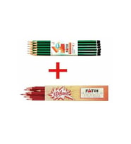 FATİH 12'Li Mercanlı Kurşun Kalem + 12'Li Kırmızı Kopya Kalemi ( Toplam 24 Parça )
