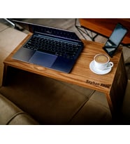 BK Gift Kişiye Özel İsimli  Ahşap Katlanabilir Organizer Notebook Laptop Sehpası