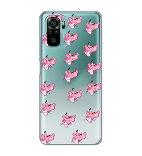 Xiaomi Redmi Note 10 / Note 10S Uyumlu Pink Panter Tasarımlı Şeffaf Telefon Kılıfı