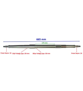 Atv Atv 110 Aks 665 Mm Difransiyelli Dişli Yatağı 29 Mm 16 Freze Öm