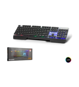 HADRON NODAR ND868 KLAVYE OYUN LEDLİ SLIM KABLOLU Q (Siyah)