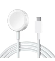 Apple Watch ve Type-C Uyumlu Akıllı Saatler İçin Type-C Manyetik 1 Metre Yüksek Hızlı Şarj Kablosu (Beyaz)