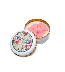 Garden Rose Kokulu Vegan Teneke Mum (Pembe)