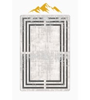 Modern Desenli Dijital Baskı Kaymaz Taban Halı H1045 (Çok Renkli)