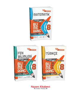 Günay Yayıncılık Günay Yayınları 8.sınıf Bumerang Serisi 3 Kitap / Fen Bilimleri-matematik-türkçe (Çok Renkli)
