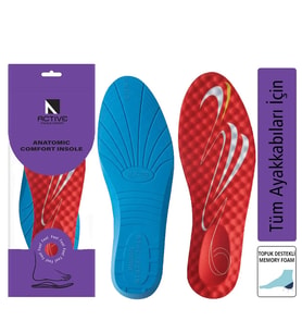 Blue Gel Memory Foam, Darbe Emici, Masaj Noktalı, Yumuşak, Kadın Spor Ayakkabı Tabanlığı 199-MW