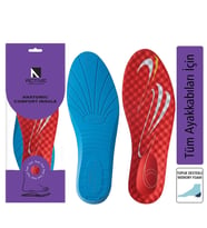 Blue Gel Memory Foam, Darbe Emici, Masaj Noktalı, Yumuşak, Kadın Spor Ayakkabı Tabanlığı 199-MW