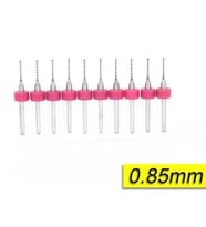 PCB Mikro Karbür CNC Matkap Ucu 10lu Set 0,85mm Tungsten 18 Shank