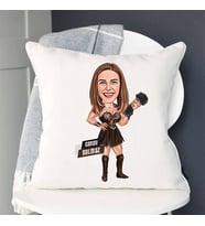Kişiye Özel Güçlü ve Karizmatik Kadın Karikatürlü Yastık