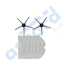 ROBOROCK Q7 , Q7+ , Q7 MAX , Q7 MAX+  Uyumlu 2 Yan Fırça 6 Mop PKT-iasgf0000540