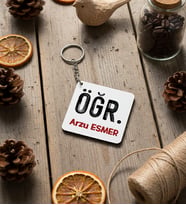 Kişiye Özel Minimal Öğretmen Anahtarlık Öğretmenler Günü Hediyesi
