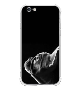 PrintiFy Apple iPhone 6S Uyumlu Köpek 1 Baskılı Şeffaf Köşe Korumalı Antişok Kılıf