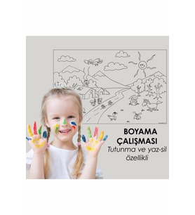Boyama Çalışması Akıllı Kağıt Tahta 85X56  Cm + kalem