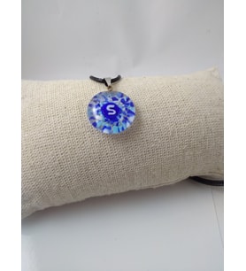 CAM HARF KOLYE – HANDMADE EL YAPIMI MURANO– (S) HARFİ MODELİ