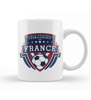 French Football France Shield World Football Championship 2018 Kupa Bardak Porselen