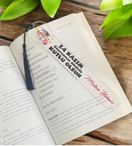 Öğretmenler Günü Hediyesi Şeffaf İsme Özel Kitap Ayracı