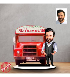 Kişiye özel Alyazmalım yeşilçam erkek tasarımlı Sevgili Hediyesi ,sevgililer günü Karikatür Hediyesi, Karikatür hediye, Babalar günü Hediyesi