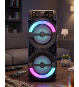 RGB Işıklı Taşınabilir Bluetooth Hoparlör Güçlü Stereo Ses