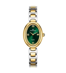 ROCHE MONTRE RML5024-05 SWISS MADE SAFİR CAM YEŞİL KADRAN ALTIN KAPLAMA KADIN KOL SAATİ