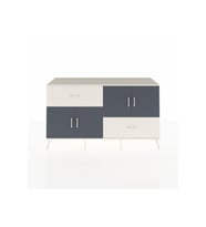 Hyperion Konsol 3 Raflı 2 Çekmeceli 4 Kapaklı 176x44x99 Aytaşı-Antrasit/Aytaşı