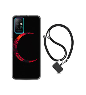 Infınıx Note 8i Kılıf Silikon Ipli Boyun Askılı Desenli Red Moons 1747