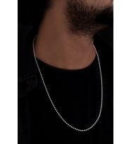 Vog - 2,5mm Top Zincir Model 925 Ayar Gümüş Erkek Kolye Zincir 24007980414