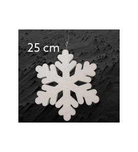 Strafor Beyaz Kar Tanesi 25 Cm Çift Taraf