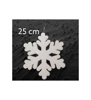 Strafor Beyaz Kar Tanesi 25 Cm Çift Taraf