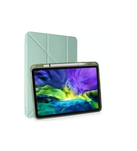 Apple iPad Pro 11 (2024) Kılıf Kalemlikli Mars Tablet Kılıfı - Açık Yeşil