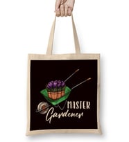 Master Gardener Flowers Plants Gardening Garden Botanical Bez Çanta Uzun Saplı