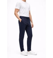 Yazı Erkek Slim Fit Dar Kesim Beli Bağlamalı Yan Cepli Casual Jogger Pantolon