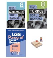 LGS 8. Sınıf Beceri Temelli Soru Bankası Matematik Türkçe ve Paragraf 3lü Set
