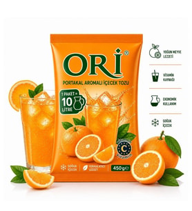 ORİ Portakal Aromalı Soğuk Şerbetlik İçecek Tozu 450 Gr