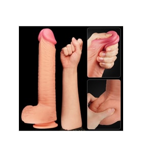 12 İnç Dual Layered Platinum Silicone Cock Dildo