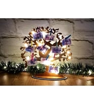 Kişiye Özel  8 Fotoğraflı Hayat Ağacı Çerçeve  ve 3 metre  Peri Led
