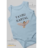 Yavru Kartal Baskılı Bebek Zıbını – Çıtçıtlı Body  %100 Pamuk Sıfır Kol (Bebek Mavisi)