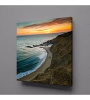 KIZILIN SAHİLE VURUŞU KANVAS TABLO 110x110cm (Karışık)