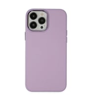 Northcity iPhone 13 Pro ile Uyumlu Asya Deri Silikon Kılıf - Lila