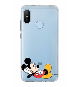 Xiaomi Mi A2 Lite Uyumlu Kapak Mickey Mouse Tasarımlı Şeffaf Silikon Kılıf