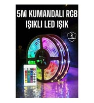 Mey İthalat® 5 Metre Şerit Led RGB Işıklı Kumandalı Güç Adaptörü Her Ortama Uygun