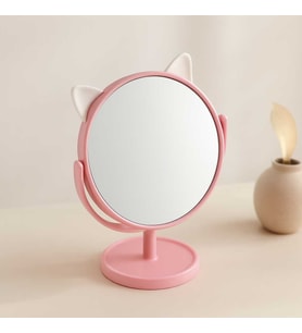 15 cm Yuvarlak Ayaklı Plastik Makyaj Aynası